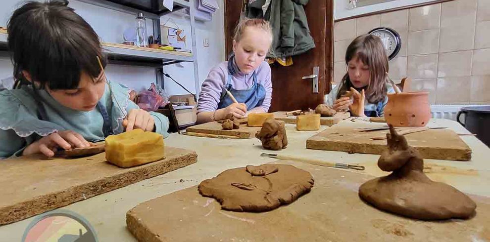 A pottery lesson in Samokov
