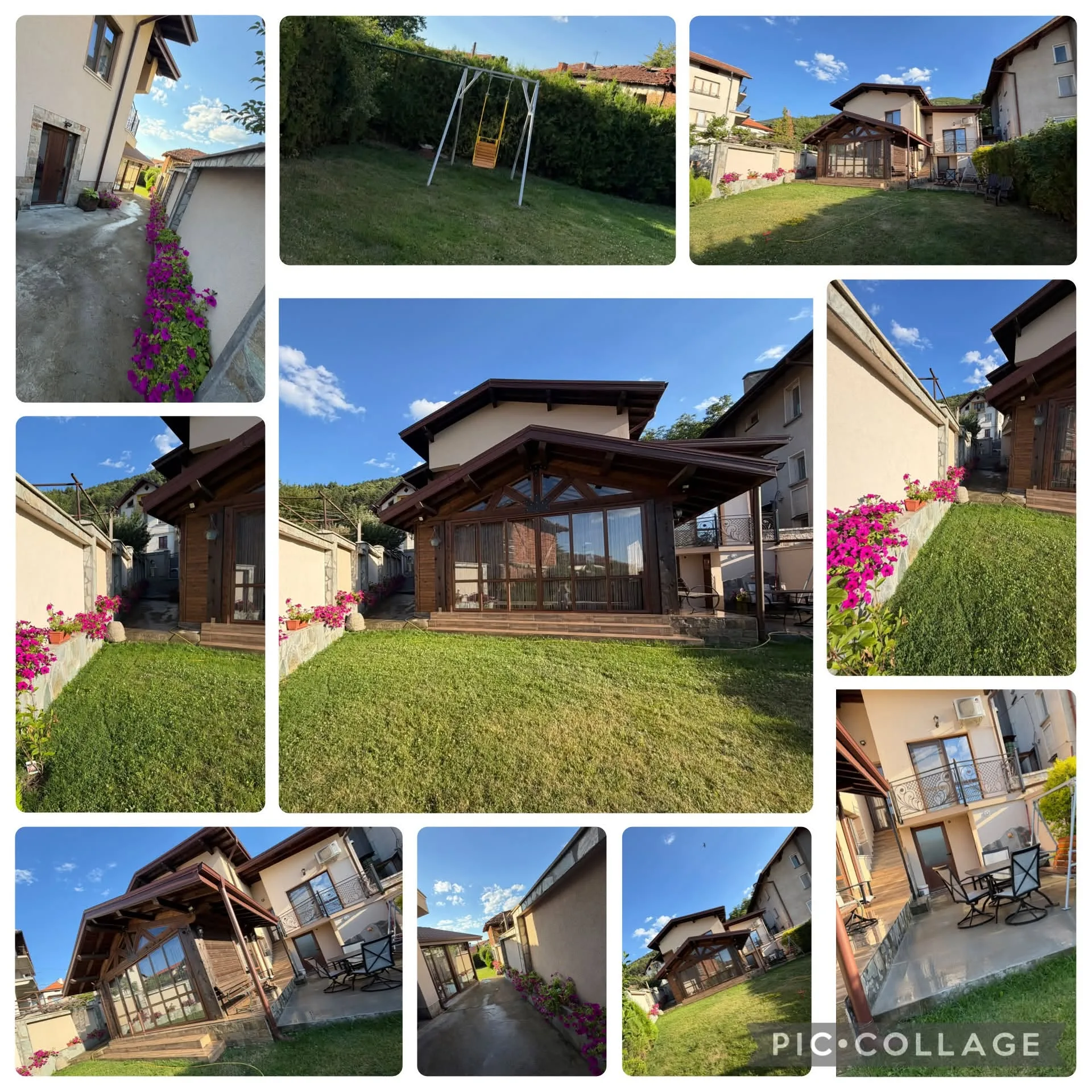 The courtyard and Terra Mira guesthouse in Sapareva Banya